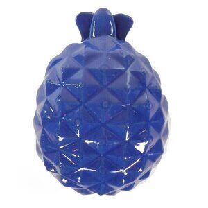 Vintage Red Wing Pottery USA 6" Blue Small Pineapple Lidded Candy Dish Ceramic